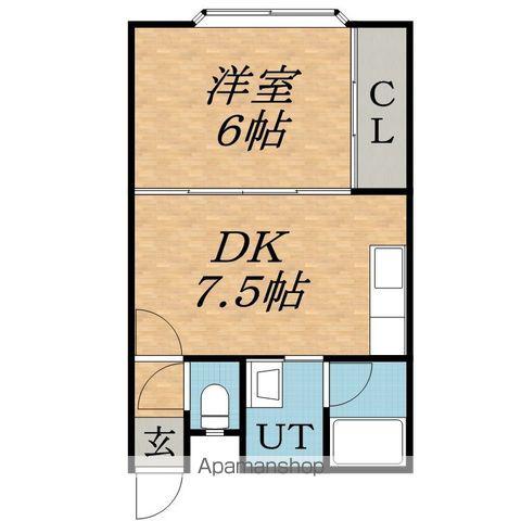 ラブラドールドリーム(1DK/2階)の間取り写真