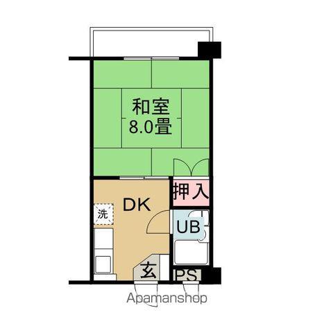 ライブタウン近見(1DK/4階)の間取り写真