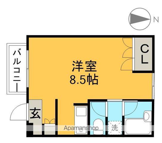 リドーヴェール(ワンルーム/1階)の間取り写真