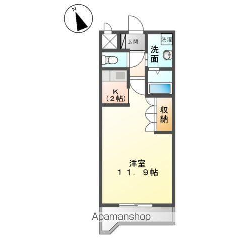 ラ・メゾン・K(1K/1階)の間取り写真