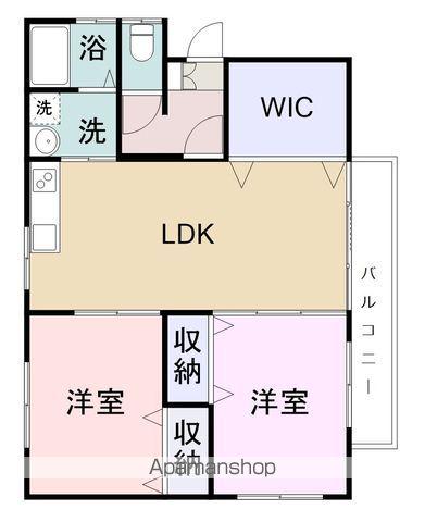 夢番地弐番館(2LDK/2階)の間取り写真