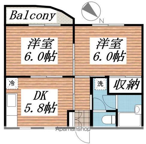 アイ・マンション潮来(2DK/2階)の間取り写真
