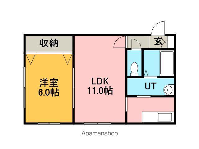 イースヴィレッヂ(1LDK/1階)の間取り写真