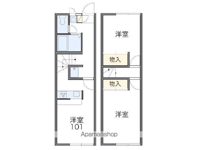 レオパレスレインボー(2DK/1階)の間取り写真