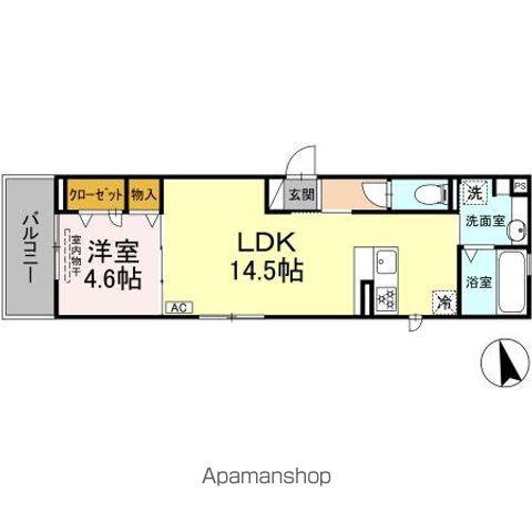 シリウス(1LDK/2階)の間取り写真