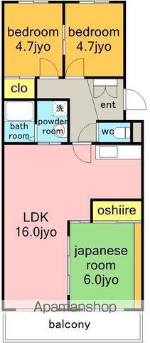 メゾン清明山(3LDK/1階)の間取り写真