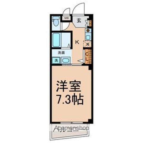 SUNSTATE竜ノ口(1K/1階)の間取り写真