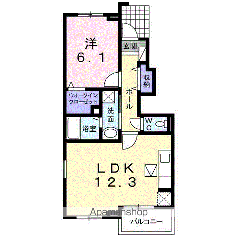 クレール アベニール(1LDK/1階)の間取り写真