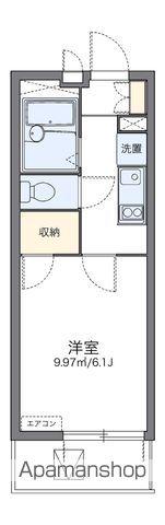 レオパレスグリーンビュー和田(1K/4階)の間取り写真