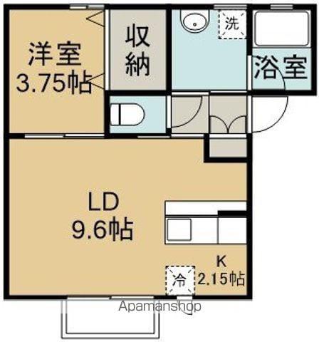 エランドールⅡ(1LDK/1階)の間取り写真