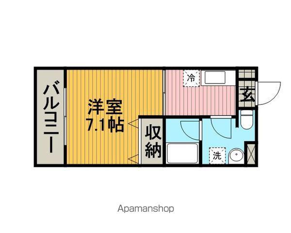 チェリーパイⅡ(1K/1階)の間取り写真