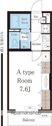 リブリルームス弁天3-4(1K/2階)の間取り写真