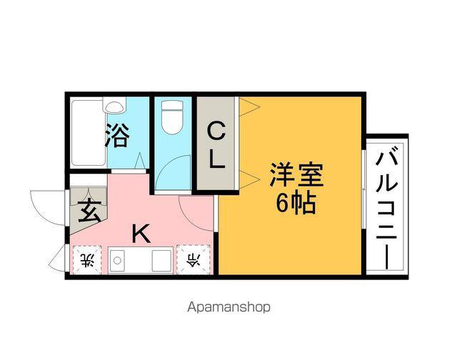 プチシャンブル箕面(1K/1階)の間取り写真