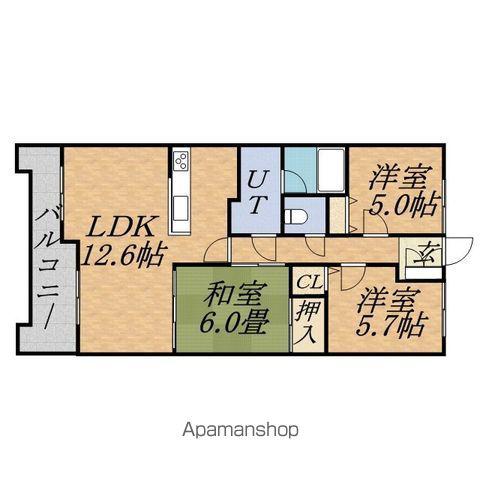 THE RESIDENCE PARK ODORIKOEN(3LDK/3階)の間取り写真