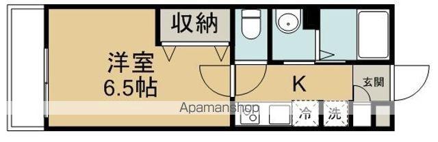 グリューネ(1K/2階)の間取り写真