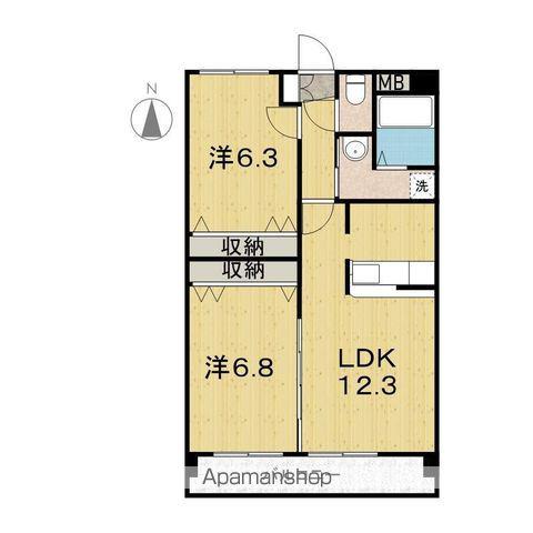 メイユール(2LDK/1階)の間取り写真