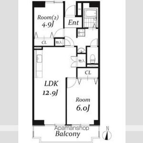 リバーサイドMAKIBA(2LDK/1階)の間取り写真