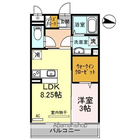 サンテラス吹上(1LDK/3階)の間取り写真