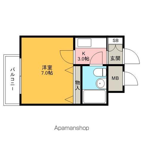 ダイナコート大濠公園(1K/5階)の間取り写真