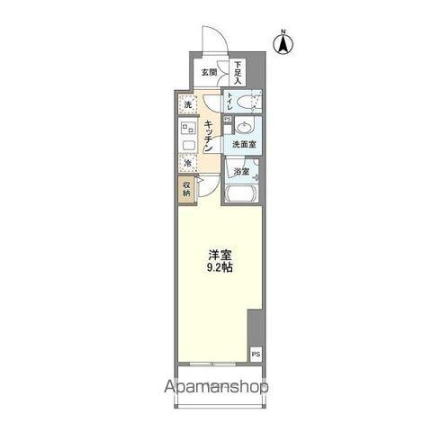 エルスタンザ徳川(1K/4階)の間取り写真