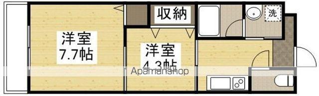 グランヴィスタ安倉(2K/4階)の間取り写真