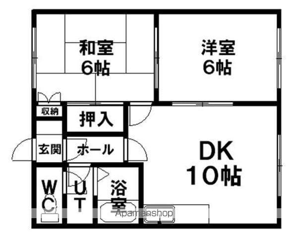 コーポ伊塚(2DK/2階)の間取り写真