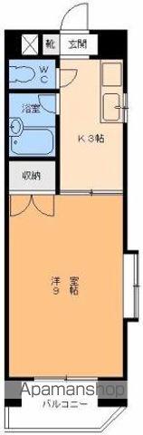 ポートパレス(1K/2階)の間取り写真