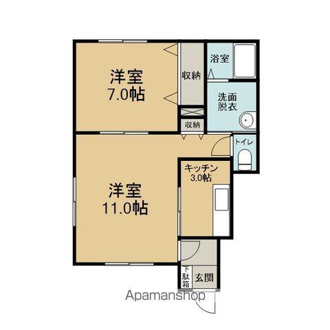 オリーブA(2K/1階)の間取り写真