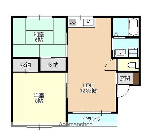 VIVACE HIGASHIJOHOKU(2LDK/2階)の間取り写真