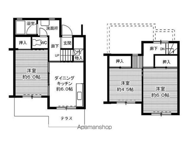 ビレッジハウス笹川55号棟(3DK/1階)の間取り写真