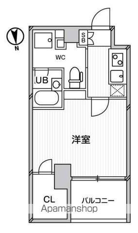 ラ・ステージ坂町(ワンルーム/B1階)の間取り写真