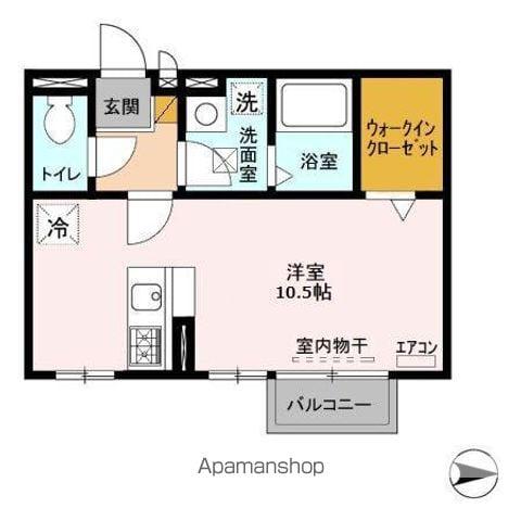 モナリエ古ヶ崎Ⅱ(ワンルーム/2階)の間取り写真