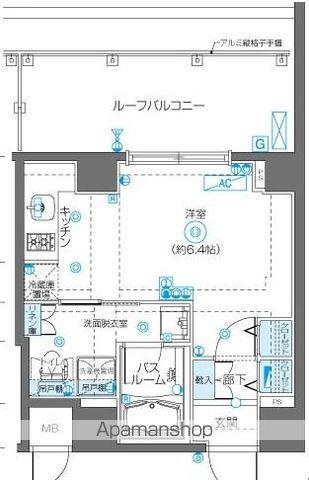 ZOOM飯田橋(ワンルーム/4階)の間取り写真