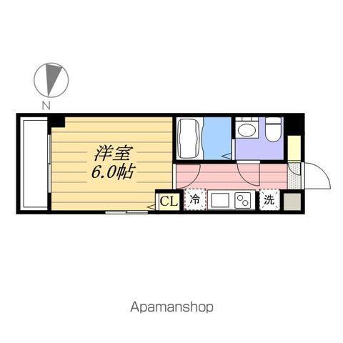 レアレジデンス稲毛(1K/4階)の間取り写真