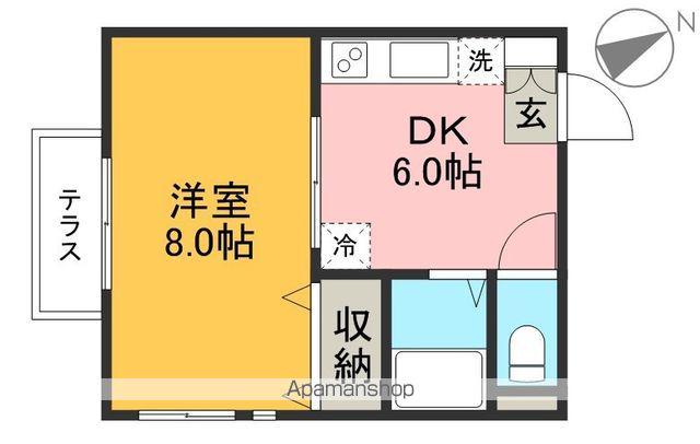 ハイツミレム(1DK/1階)の間取り写真