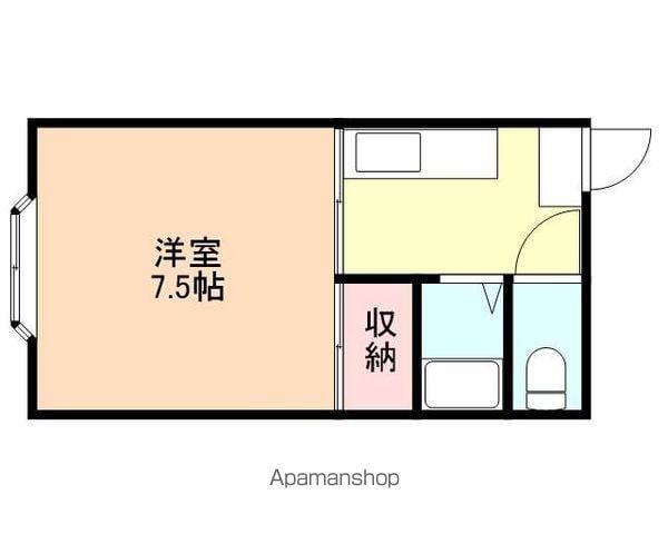 ピアつつじヶ丘(1K/1階)の間取り写真