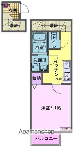 マスカットヒルズ(1K/2階)の間取り写真