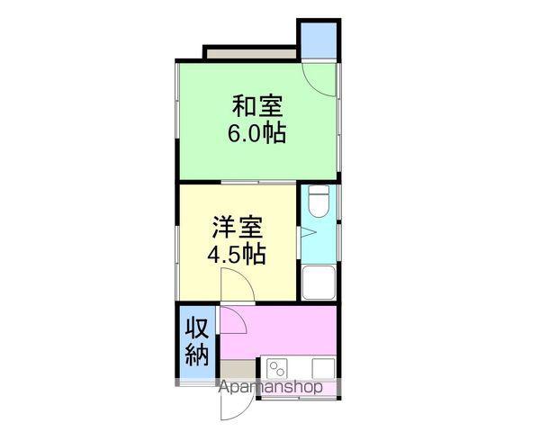 山陽本線 岩国駅 徒歩29分 1階建 築63年(2K)の間取り写真