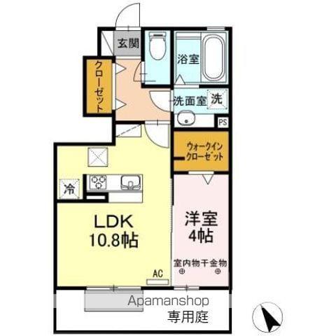 ALTAⅠR(1LDK/1階)の間取り写真