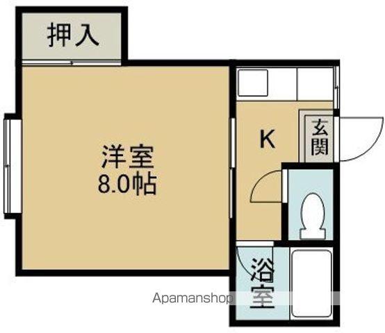 メイプル幸(1K/2階)の間取り写真