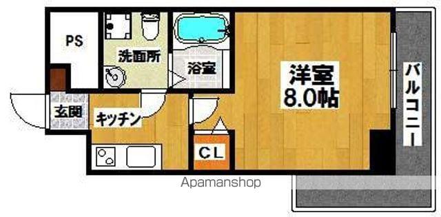 ラシーヌ宿院(1K/9階)の間取り写真