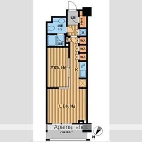 プライムアーバン日本橋横山町(1LDK/5階)の間取り写真