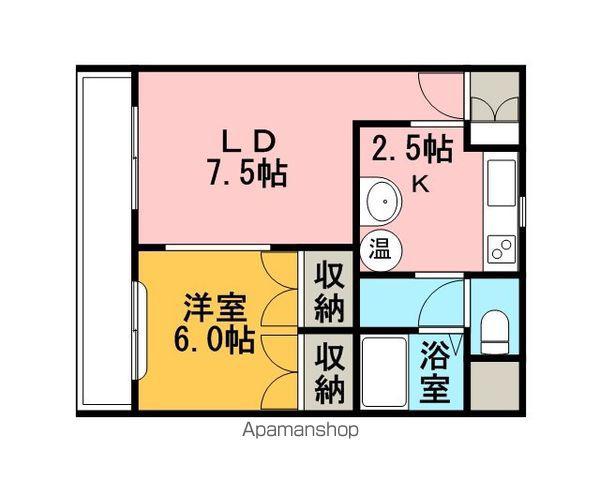 シャルムアクアマリーン(1LDK/2階)の間取り写真