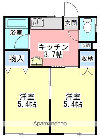 メゾン高梨(2K/1階)の間取り写真