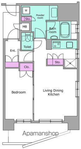 レジディア御茶ノ水(1LDK/15階)の間取り写真
