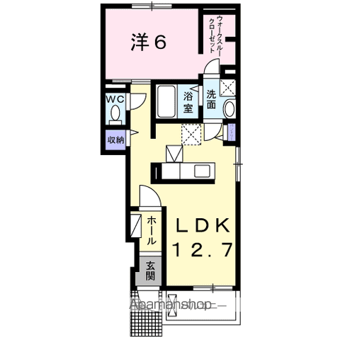 プライムレジェンド(1LDK/1階)の間取り写真