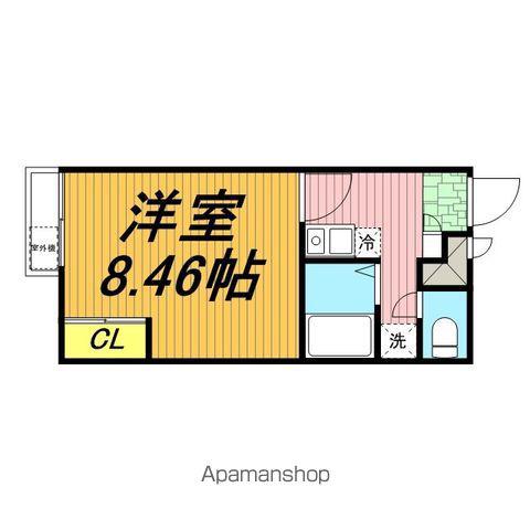 レオパレスフラワー(1K/2階)の間取り写真