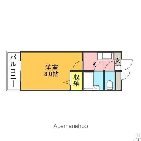 メゾン・ド・ルノン(1K/4階)の間取り写真