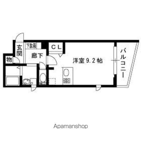 プレサンス神戸駅前グランツ(ワンルーム/3階)の間取り写真