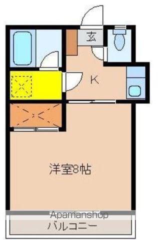 コーポMⅡ(1K/1階)の間取り写真